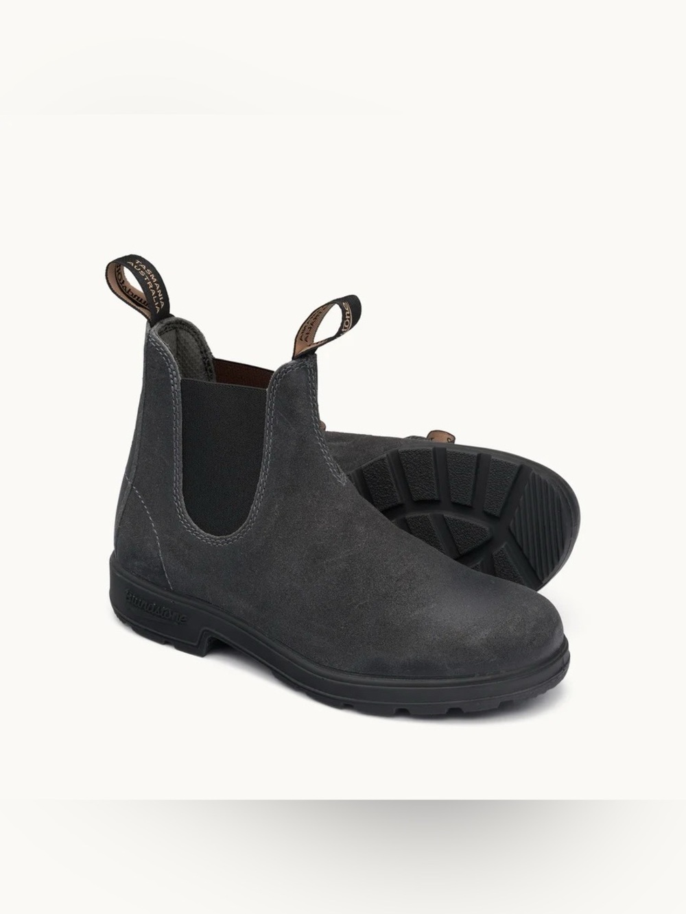 Blundstone MEN'S ORIGINALS #1910 Chelsea Boot in Steel Grey Waxed Suede